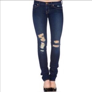 J Brand 27 distressed pencil leg jeans